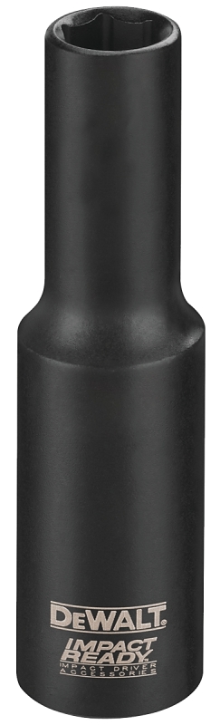 DeWALT IMPACT READY DW22922 Impact Socket, 7/8 in Socket, 1/2 in Drive, Square Drive, 6-Point, Steel, Black Phosphate