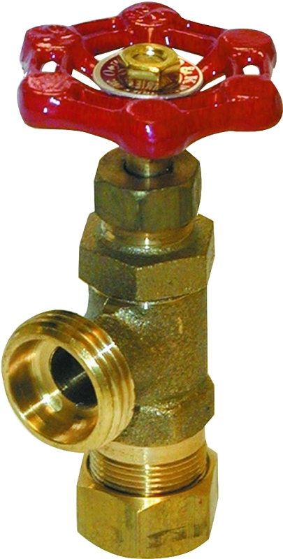 aqua-dynamic 1102-033 Boiler Drain Valve, 1/2 in Connection, Compression, 125 psi Pressure, Multi-Turn Actuator