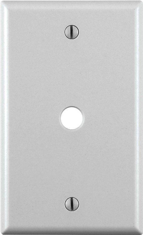 Leviton 001-88013-000 Standard Wallplate, 1-Gang, Plastic, White