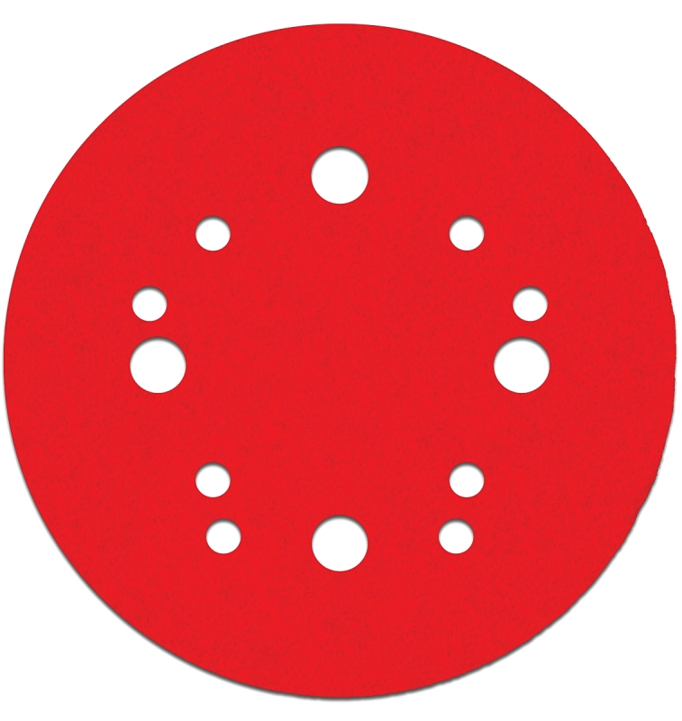 Diablo DCD050100H15G Sanding Disc, 5 in Dia, 100 Grit, Medium, Ceramic Abrasive, 12-Hole