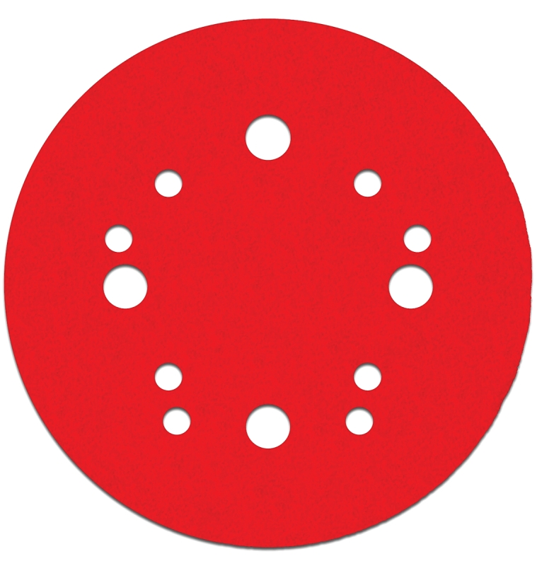 Diablo DCD050100H15G Sanding Disc, 5 in Dia, 100 Grit, Medium, Ceramic Abrasive, 12-Hole