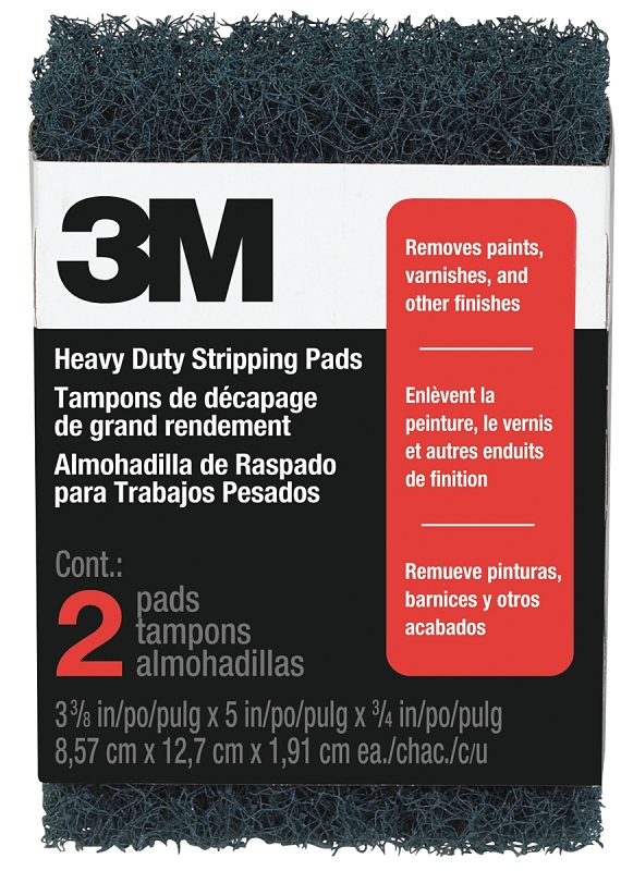 3M 10111NA Stripping Pad, 3-3/8 in L, 5 in W, Steel Wool Abrasive