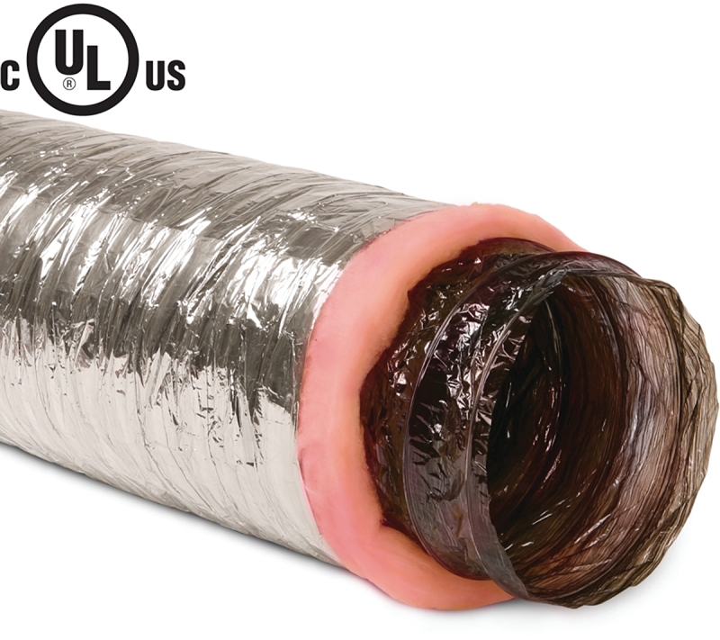 Imperial MEA-0825 Air Duct, 8 in OD, 25 ft L, Polyester, Silver