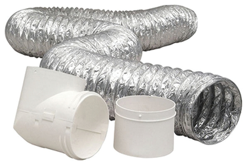 DUNDAS JAFINE ProFlex TD48D2DZW Dryer to Duct Connector Kit, Polypropylene, White, 8-Piece