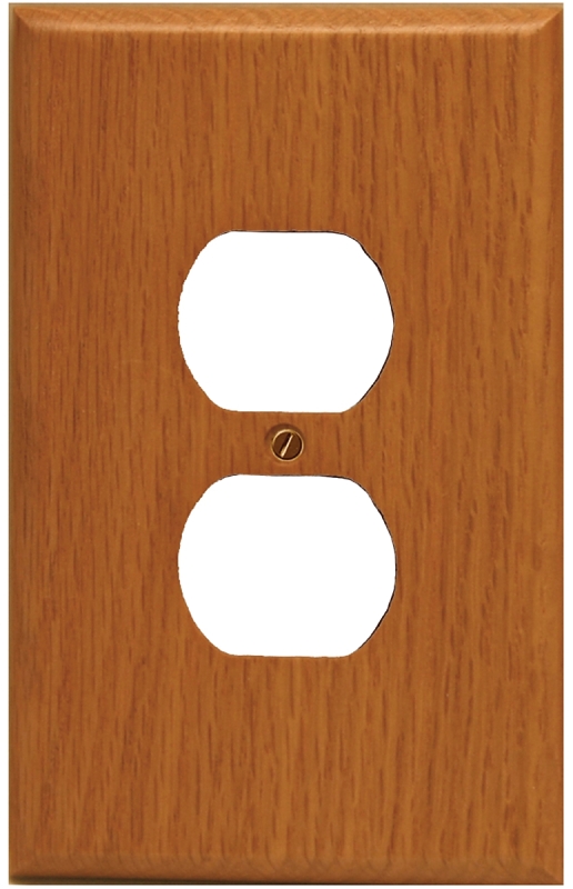 Atron 4-430D Wallplate, 5-1/2 in L, 3-1/2 in W, 1 -Gang, Honey Oak