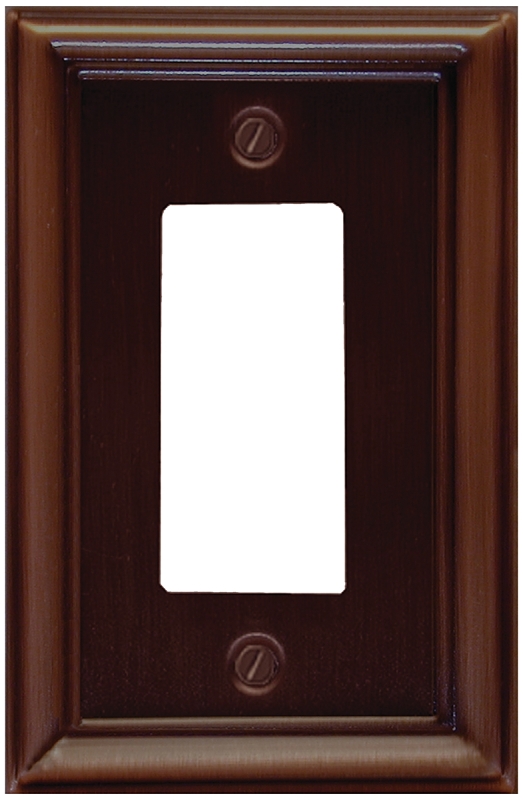 Atron ESTATE Series 2-203R Wallplate, 4-15/16 in L, 2-7/8 in W, 1-Gang, Metal, Oil-Rubbed Bronze