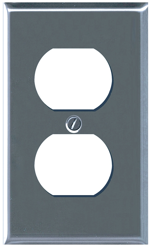 Atron Traditional Series 2-161D Wallplate, 1-Gang, Metal, Chrome
