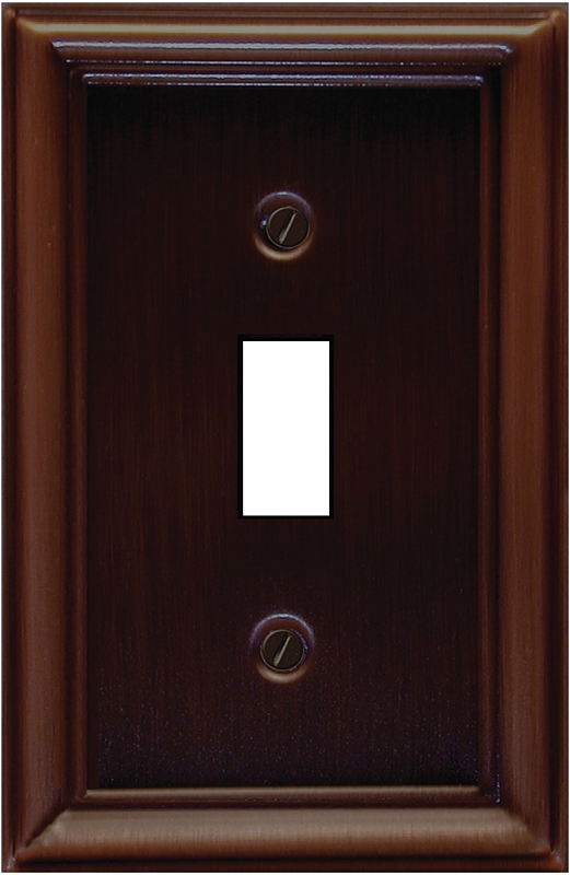 Atron ESTATE Series 2-203T Wallplate, 4-3/4 in L, 3 in W, 1-Gang, Metal, Oil-Rubbed Bronze