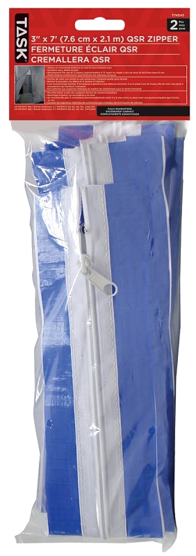 TASK QSR T74545 Zipper, 7 ft L, 3 in W