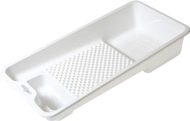 Bennett XL T-0 Paint Tray, 15 in L, 4 in W, 250 mL, Plastic, White