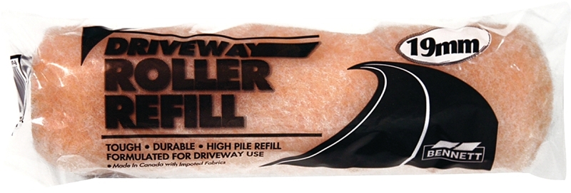 Bennett DVR-9 Roller Refill, 19 mm Thick Nap, 240 mm L, Fabric Cover