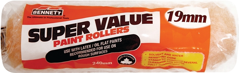 Bennett SV-34 Roller Cover, 19 mm Thick Nap, 240 mm L, Fabric Cover
