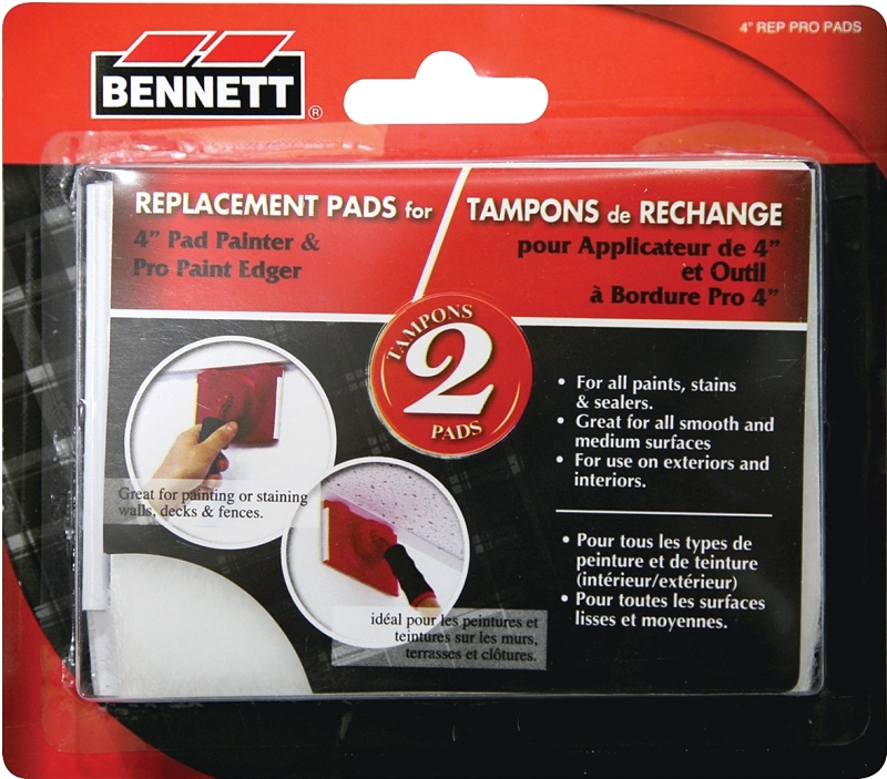Bennett 4IN REP PRO PAD Paint Edger Refill Pad, 4 in L Pad, Nylon Foam Pad