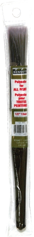 Bennett 12 RT Paint Brush, 1/2 in W, Polyester Bristle