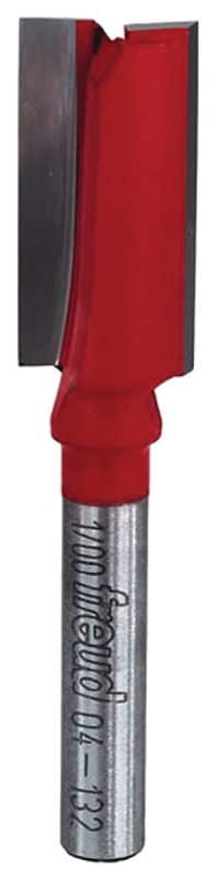 Freud 04-132 Double Flute Straight Bit, 1/4 in Dia Shank, 2-Cutter, Carbide