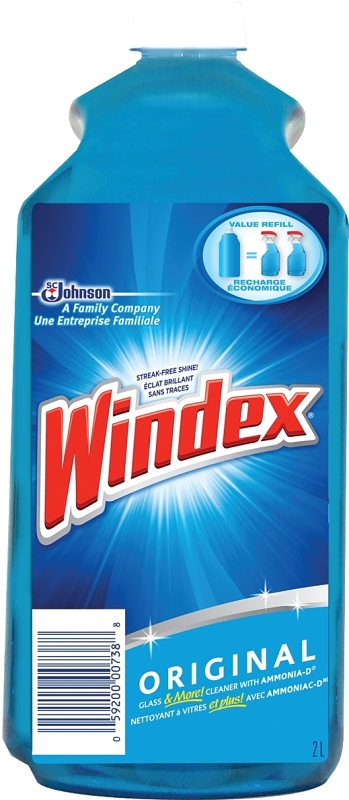 Windex 70738 Glass Cleaner, 2 L, Liquid, Blue