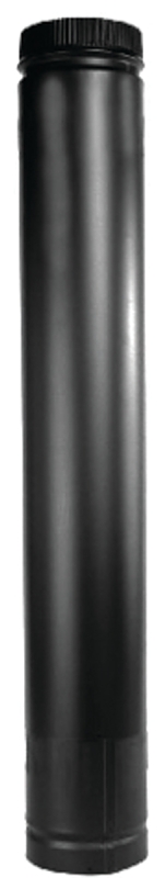 SELKIRK DSP7TL Stove Pipe, 7 in ID x 7-1/2 in OD Dia, 38 to 68 in L, Aluminized Steel/Stainless Steel, Black