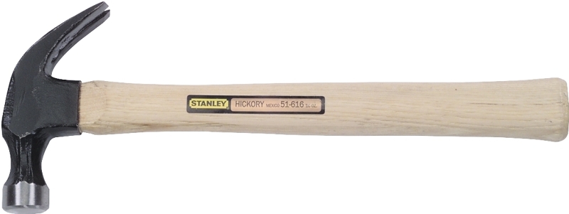 STANLEY 51-616 Nailing Hammer, 16 oz Head, Curve Claw Head, HCS Head, 13-1/4 in OAL