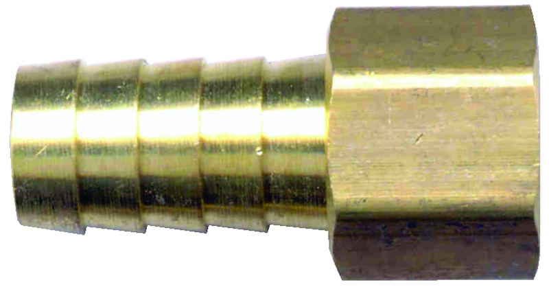 Fairview 126-4A Coupling, 1/4 in, Hose Barb, 1/8 in, Female Pipe, Brass