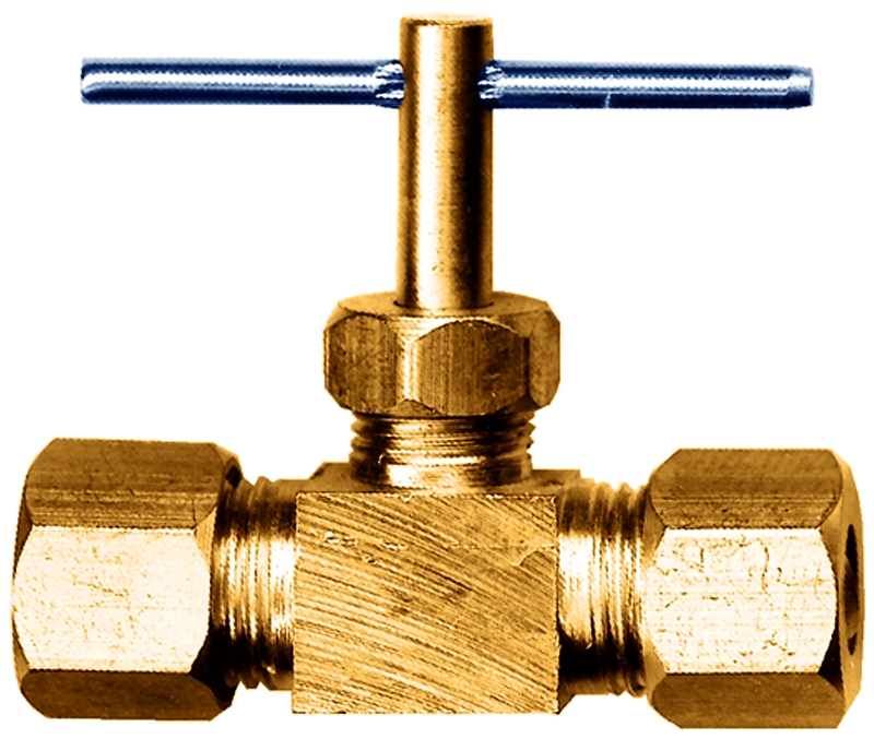 Fairview 3062-4 Needle Valve, 1/4 in Connection, Compression, 150 psi Pressure, Brass Body