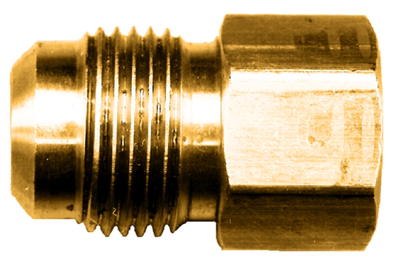 Fairview 46-8DP Pipe Connector, 1/2 in, Flare x FIP, Brass, 750 psi Pressure
