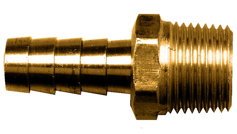 Fairview 125-2AP Pipe Coupler, 1/8 in, Hose Barb, 1/8 in, MPT, 1000 psi Pressure, Brass