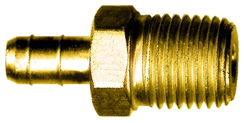Fairview 968-4BP Pipe Connector, 1/4 in, Barb x MPT, Brass