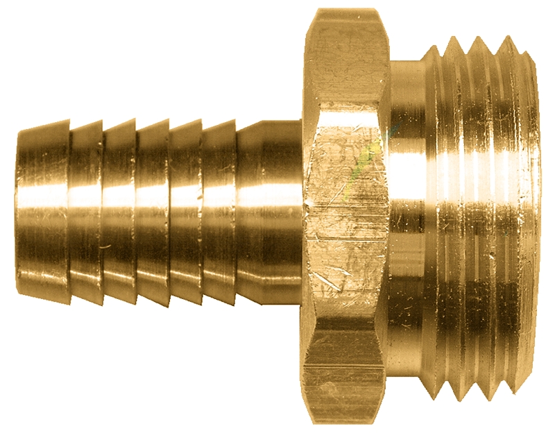 Fairview 193-16P Water Hose Connector, 1 in, Hose Barb x NPS, Brass