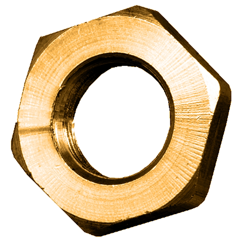 Fairview 111-BP-1/4 Lock Nut, 1/4 in Thread, Brass