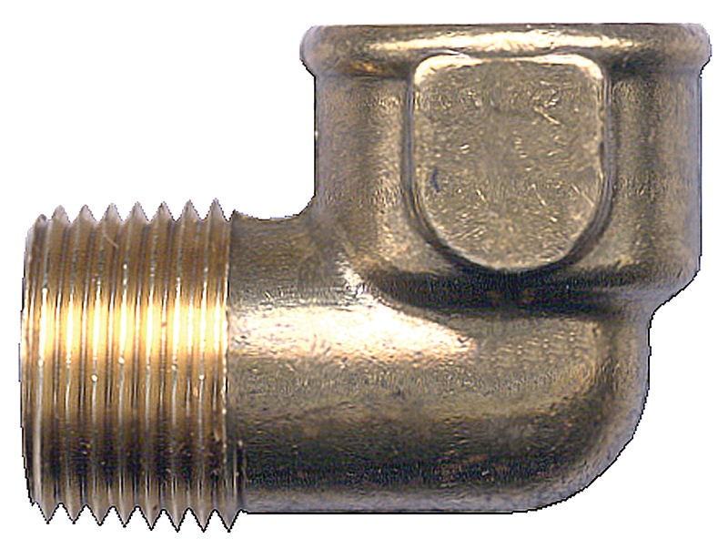 Fairview 116-BP Street Pipe Elbow, 1/4 in, FPT x MPT, 90 deg Angle, Brass, 1200 psi Pressure