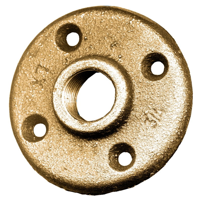 Fairview 114-EP Floor Pipe Flange, 3/4 in, FPT, Brass, 1200 psi Max Pressure