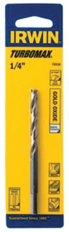 IRWIN 73317 Jobber Drill Bit, 17/64 in Dia, 4-1/8 in OAL, Spiral Flute, 17/64 in Dia Shank, 3-Flat Shank