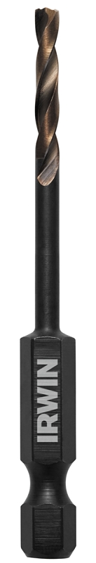 IRWIN 1871025 Impact Drill Bit, 1/8 in Dia, 2-3/4 in OAL, Spiral Flute, 1/4 in Dia Shank, Hex Shank