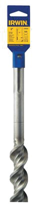 IRWIN 323017 Hammer Drill Bit, 1 in Dia, 21 in OAL, Twist Flute, 4-Flute, 5 in Dia Shank, SDS Max Shank