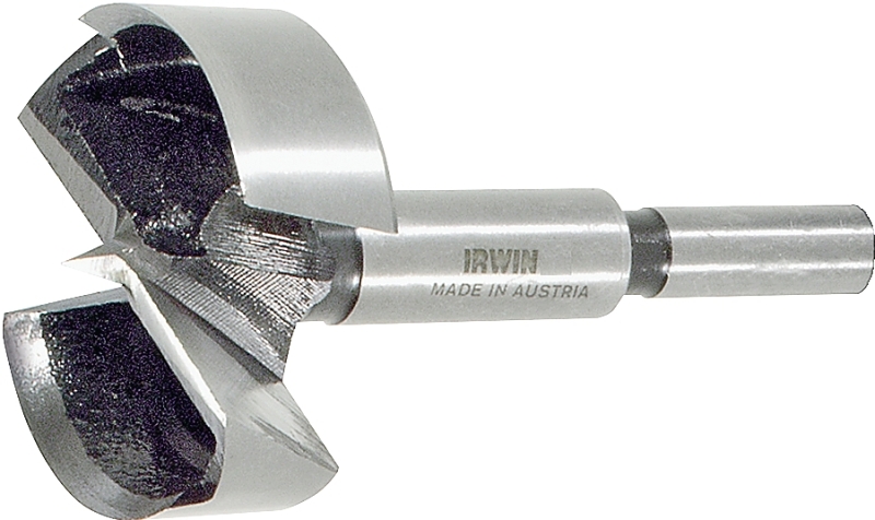 IRWIN 1966934/42924 Forstner Bit, 1-1/2 in Dia, 3-1/2 in OAL, 1-Flute, 3/8 in Dia Shank, Reduced Shank