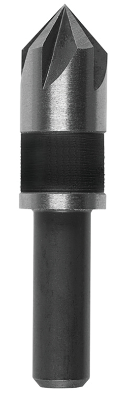 IRWIN 1877715 Drill Bit, 3/8 in Dia, 1-5/8 in OAL, Countersink, 5-Flute, 1/4 in Dia Shank, Round Shank