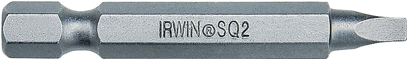 IRWIN 93205 Power Bit, #2 Drive, Square Recess Drive, 1/4 in Shank, Hex Shank, 2 in L, High-Grade S2 Tool Steel