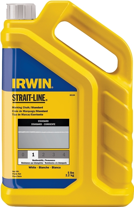 IRWIN 65104 Marking Chalk Refill, White, Temporary