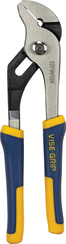 IRWIN 4935320 Groove Joint Plier, 8 in OAL, 1-3/4 in Jaw Opening, Blue/Yellow Handle, Cushion-Grip Handle, 1 in L Jaw