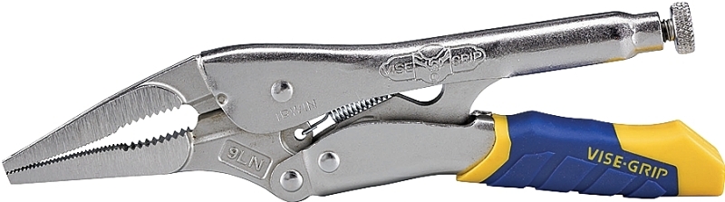 Irwin Fast Release Series IRHT82583 Locking Plier with Wire Cutter, 6 in OAL, 2-1/4 in Jaw Opening, Blue/Yellow Handle