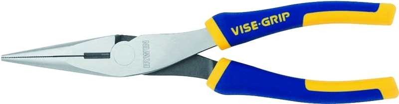 IRWIN 2078218 Nose Plier, Blue/Yellow Handle, ProTouch Grip Handle, 15/16 in W Jaw, 2-5/16 in L Jaw