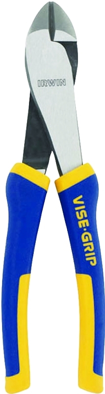 IRWIN 2078308 Diagonal Cutting Plier, 8 in OAL, 1-1/8 in Jaw Opening, Blue/Yellow Handle, Cushion-Grip Handle