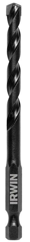 IRWIN 1870544 Impact Drill Bit, 1/4 in Dia, 4 in OAL, 1-Flute, 1/4 in Dia Shank, Hex Shank