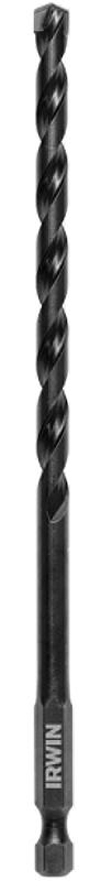IRWIN 1870547 Impact Drill Bit, 1/4 in Dia, 6 in OAL, 1-Flute, 1/4 in Dia Shank, Hex Shank