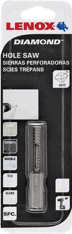 Lenox Diamond 121108DGDS Hole Saw, 1/2 in Dia, 1-1/16 in D Cutting