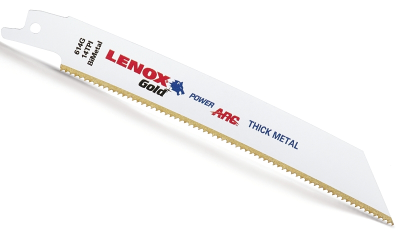 Lenox Gold 21067614GR Reciprocating Saw Blade, 3/4 in W, 6 in L, 14 TPI