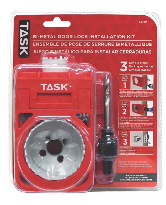 Task T22089 Door Lock Installation Kit, Includes: Hole Saw