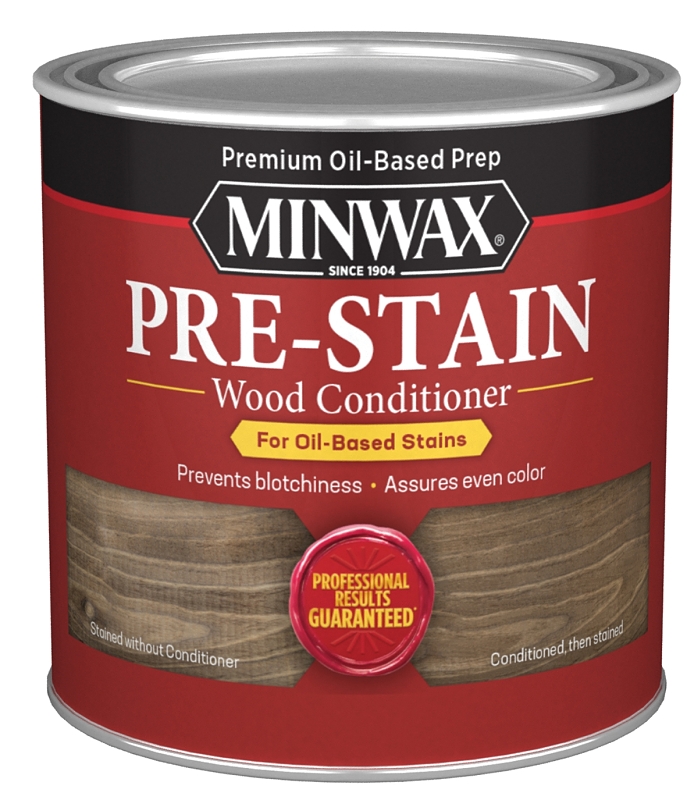 Minwax 134074444 Pre-Stain Wood Conditioner, Clear, Liquid, 0.5 pt, Can