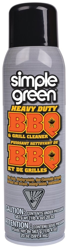 Simple Green 0310001260015 BBQ and Grill Cleaner, Foam, White, 20 oz Aerosol Can