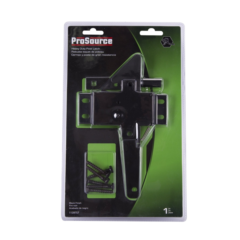 ProSource 33294PKS-PS Gate Post Latch, 1/2 in Bolt Head, 5-7/8 in L Bolt, Steel, Powder-Coated